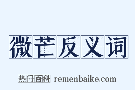 微芒反义词是什么意思的图片
